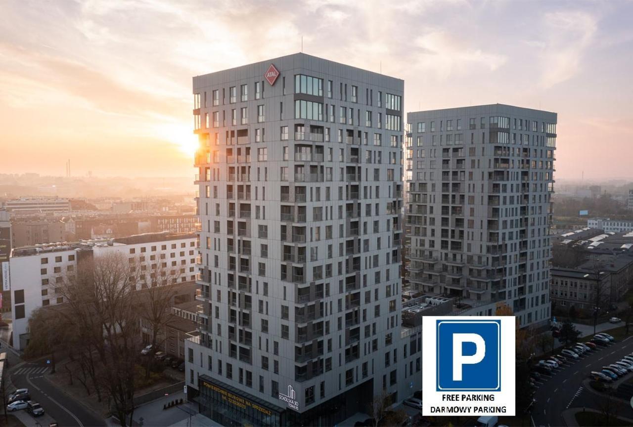 15 Pietro Sokolska 30 Towers Apartments - New- Lux- Parking- Sauna- Gym- And Good View From 15Th Floor Katowice Kültér fotó